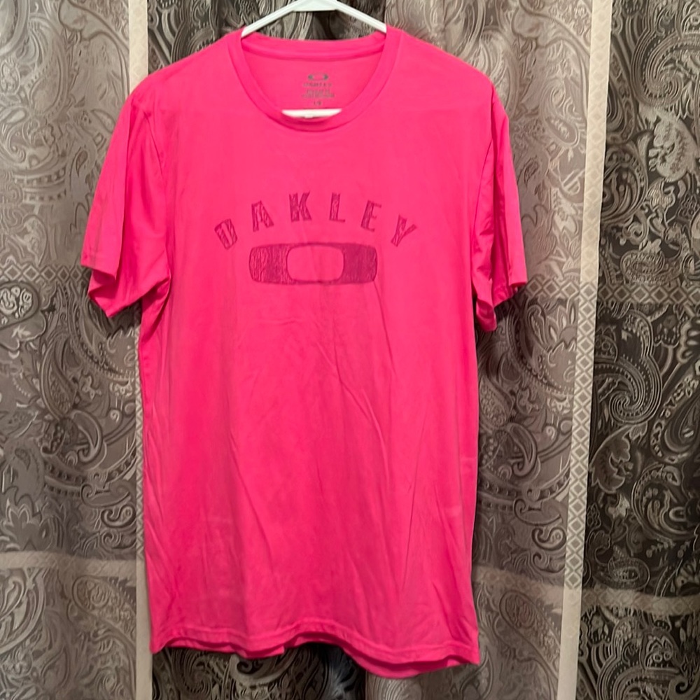 Mens (L) Oakley T-shirt pink
